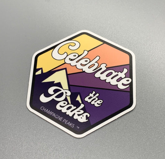Retro Celebrate the Peaks Sticker