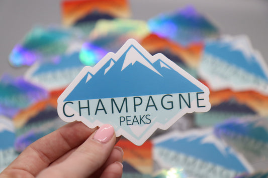 Champagne Peaks Logo Sticker